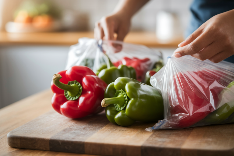 poivrons-rouges-verts-sacs-congelation