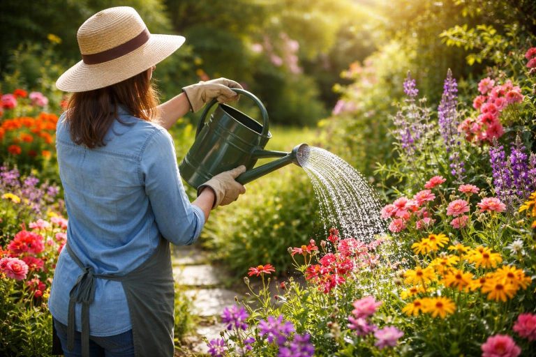 jardin-luxuriant-arrosage-fleurs-colorees